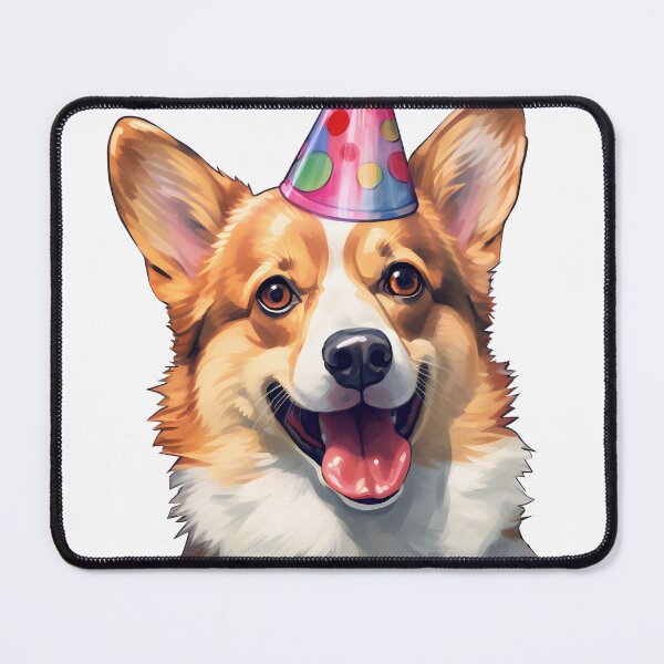 Item preview, Happy corgi in Birthday cone designed and sold by Anbe_design.