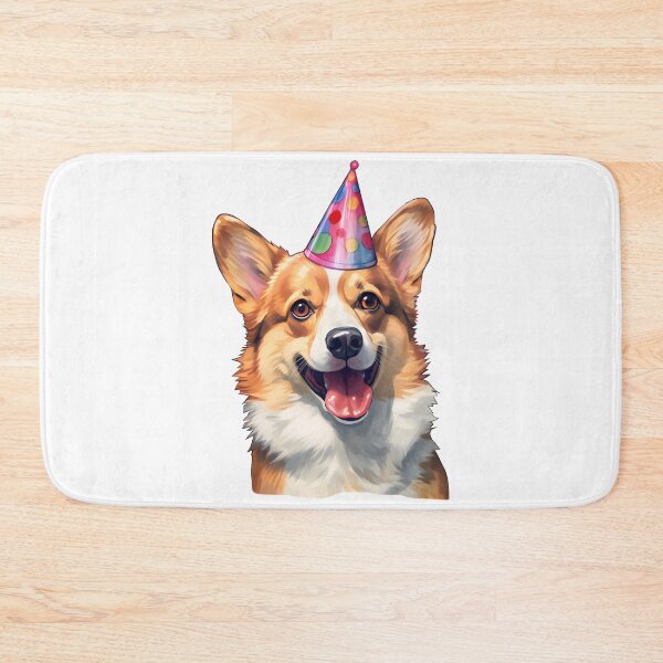 Item preview, Happy corgi in Birthday cone designed and sold by AngelinaBezm.