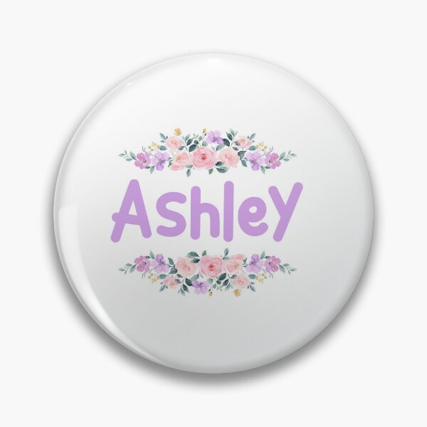 Artikelvorschau, Lila Blumen-Ashley-Namensschild entworfen und verkauft von NormadWorld.