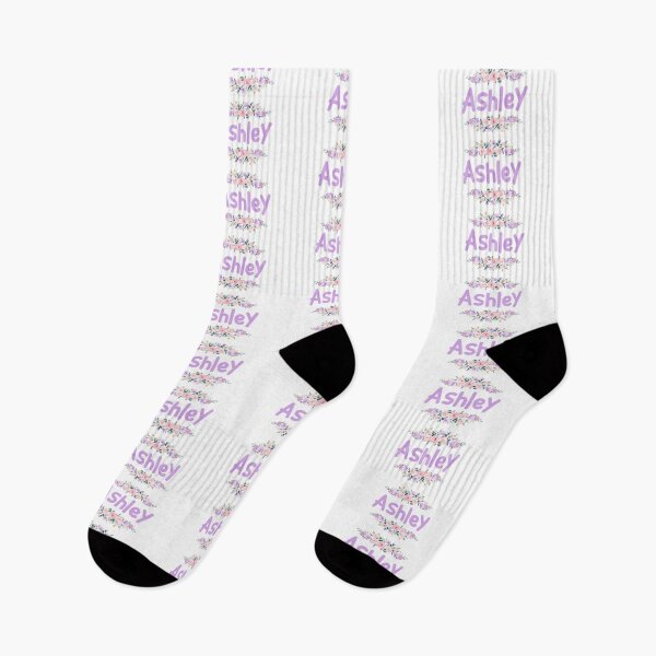 Item preview, Purple Flower Ashley Name Label designed and sold by NormadWorld.