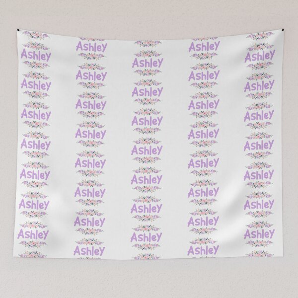 Item preview, Purple Flower Ashley Name Label designed and sold by NormadWorld.