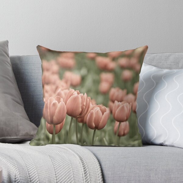 Tulip Field Throw Pillow