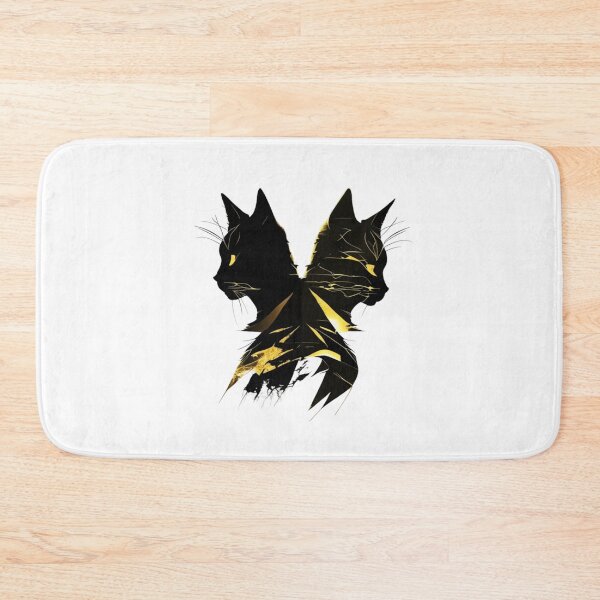 Item preview, Golden black cats Double exposure of savannah  designed and sold by BlueGoldArt.