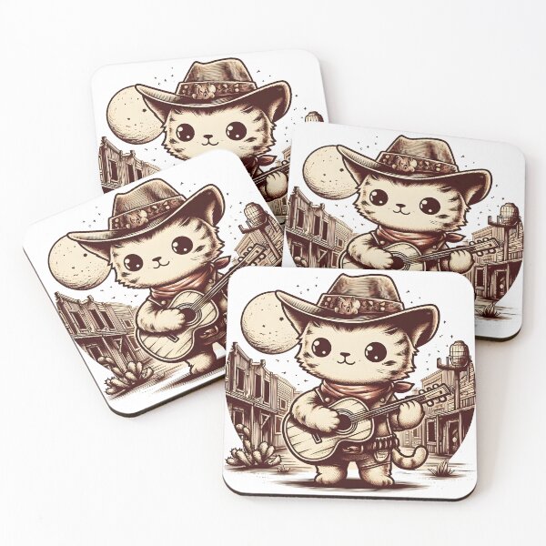 Item preview, Westerner Guitarist Cat designed and sold by İlker Berk Ergan.