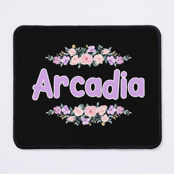 Item preview, Purple Flower Arcadia Name Label (Black) designed and sold by NormadWorld.