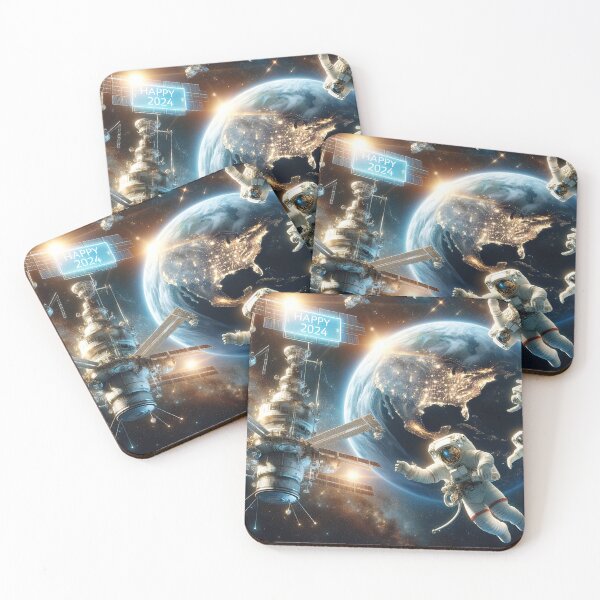 Item preview, Cosmic Countdown: New Year 2024 in Space designed and sold by FIYARO.