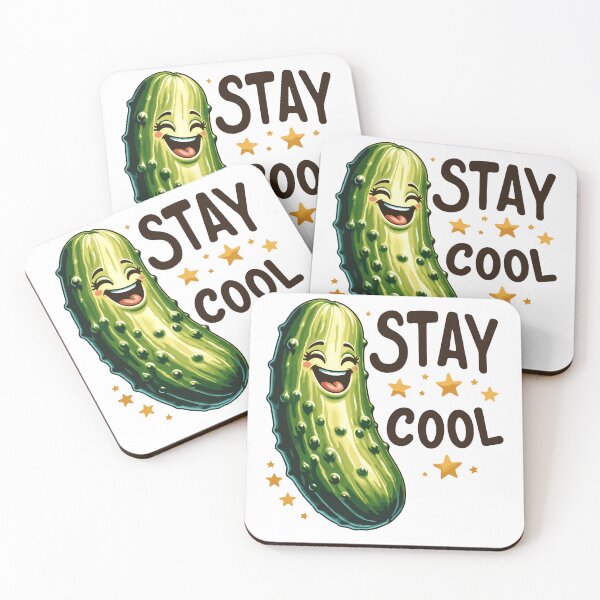 Item preview, Happy Pickle Stay Cool Retro designed and sold by CosyTeal.