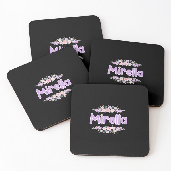 Item preview, Purple Flower Mirella Name Label (Black) designed and sold by NormadWorld.