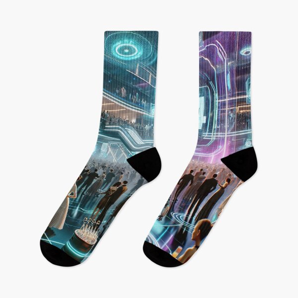 Item preview, Futuristic Festivities: High-Tech New Year 2024 designed and sold by FIYARO.