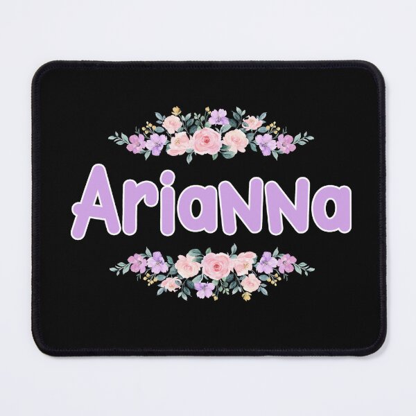 Item preview, Purple Flower Arianna Name Label (Black) designed and sold by NormadWorld.