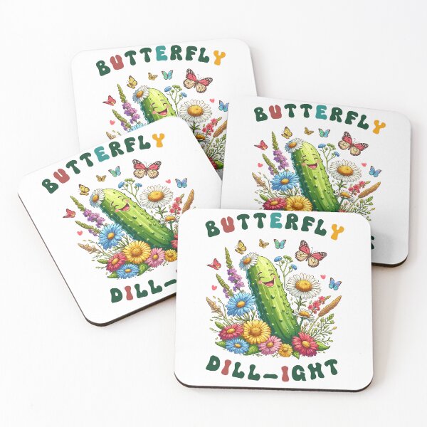 Item preview, Happy Pickle With Wildflowers Butterfly Delight designed and sold by CosyTeal.