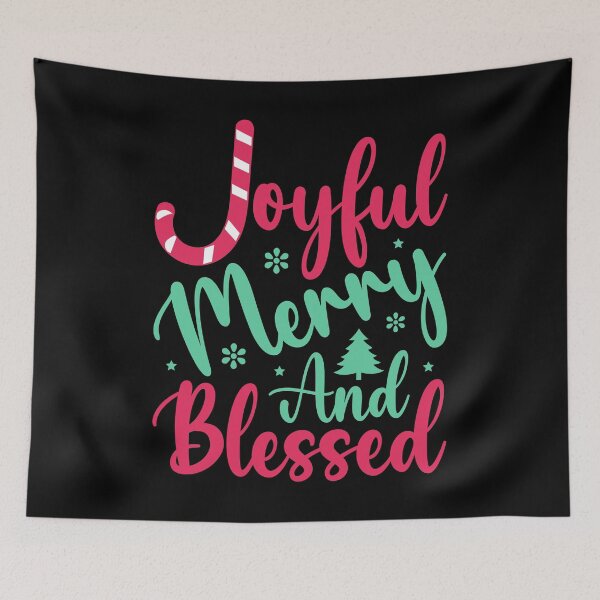 Item preview, Joyful Merry And Blessed designed and sold by shopbakas.