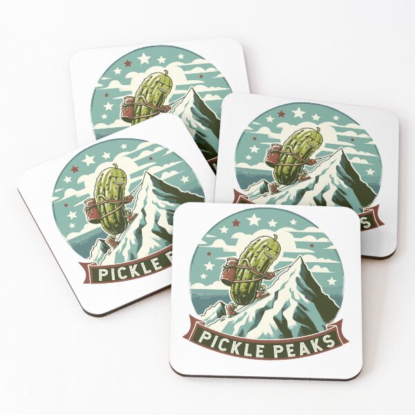 Item preview, Hiking Pickle Climbing Peaks Retro designed and sold by CosyTeal.