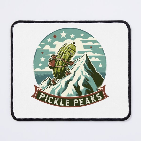 Item preview, Hiking Pickle Climbing Peaks Retro designed and sold by CosyTeal.