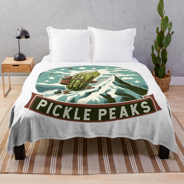 Item preview, Hiking Pickle Climbing Peaks Retro designed and sold by CosyTeal.