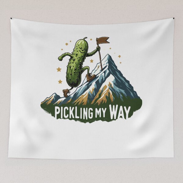 Item preview, Hiking Pickle Pickling My Way Retro designed and sold by CosyTeal.