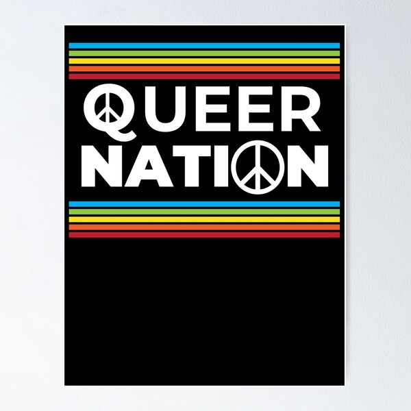 Item preview, Queer Nation - We Are Here, LGBTQIA, Retro Queer designed and sold by QueerSchtuff.