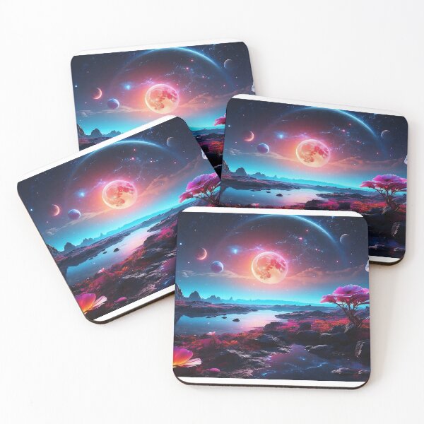Item preview, Floral Cosmos: A Luminous Tapestry of Celestial Blooms designed and sold by ArtComixHaven.