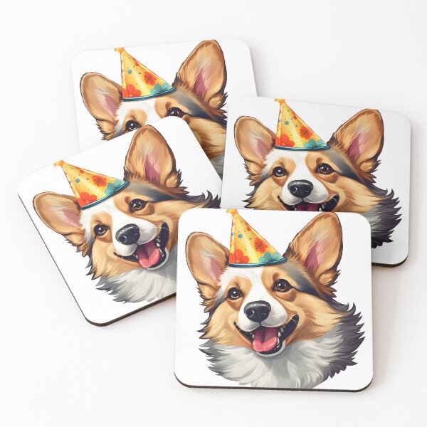 Item preview, Happy Birthday cone Corgi designed and sold by Anbe_design.