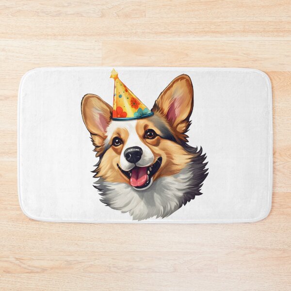 Item preview, Happy Birthday cone Corgi designed and sold by AngelinaBezm.