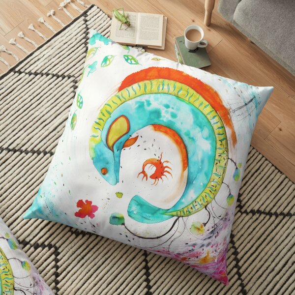 a Frozen spring time Floor Pillow