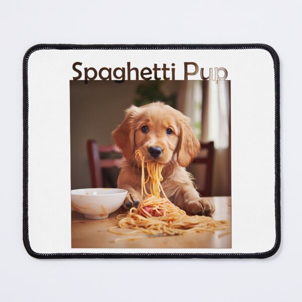 Item preview, Spaghetti Shenanigans: The Joyful Pup Feast! designed and sold by NeavesPhoto.