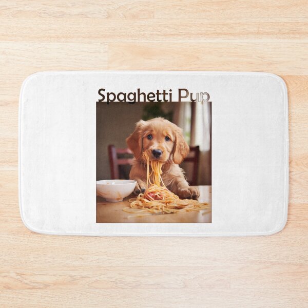 Item preview, Spaghetti Shenanigans: The Joyful Pup Feast! designed and sold by NeavesPhoto.