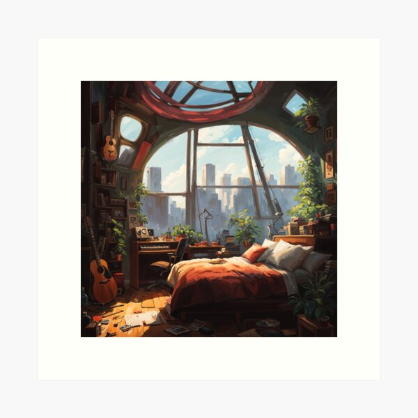 Item preview, Magical Bedroom with Skylight designed and sold by DividedFortune.