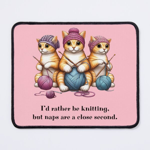 Item preview, Three Cats Knitting designed and sold by HeadTurningArt.