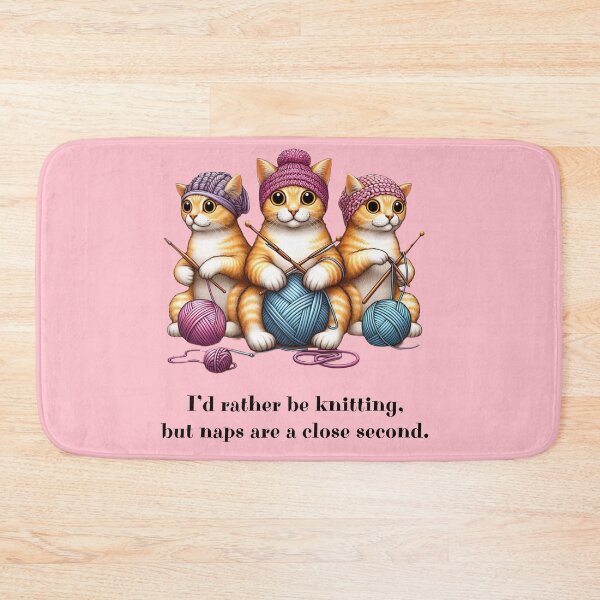 Item preview, Three Cats Knitting designed and sold by HeadTurningArt.