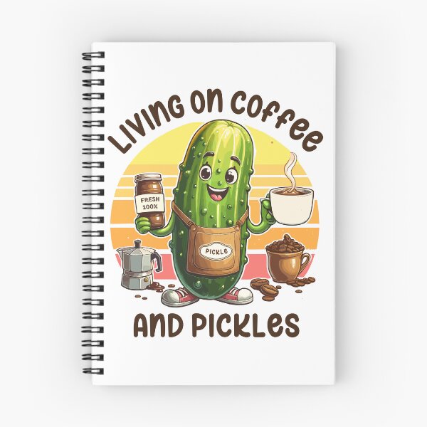 Item preview, Pickle Barista Living On Coffee And Pickles Retro designed and sold by CosyTeal.