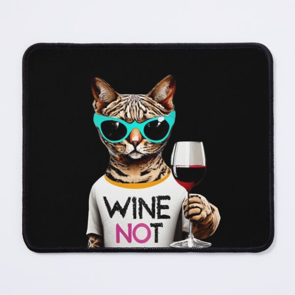 Item preview, Party savannah cat serves wine and invites designed and sold by BlueGoldArt.