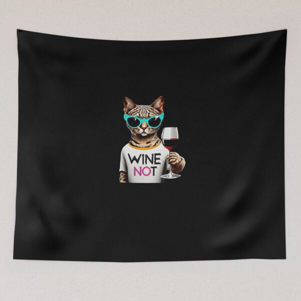 Item preview, Party savannah cat serves wine and invites designed and sold by BlueGoldArt.