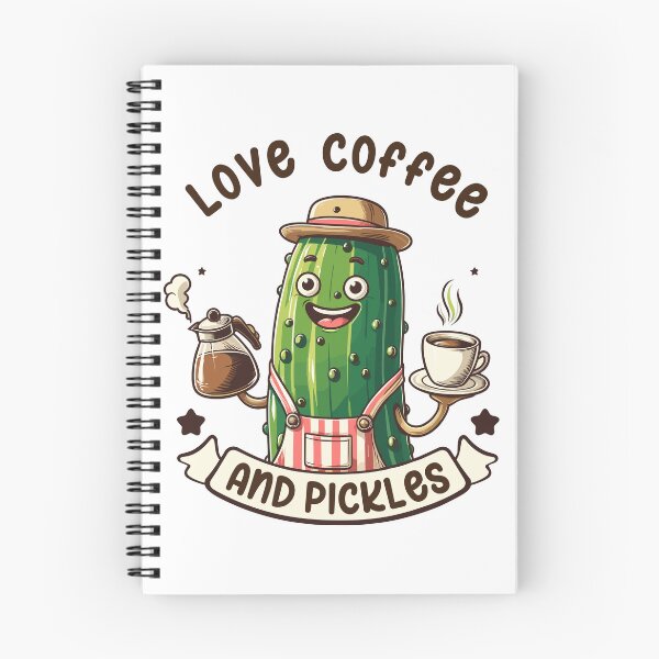 Item preview, Pickle Barista Love Coffee And Pickles Retro designed and sold by CosyTeal.