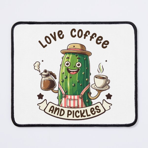Item preview, Pickle Barista Love Coffee And Pickles Retro designed and sold by CosyTeal.