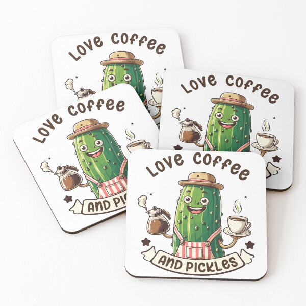 Item preview, Pickle Barista Love Coffee And Pickles Retro designed and sold by CosyTeal.