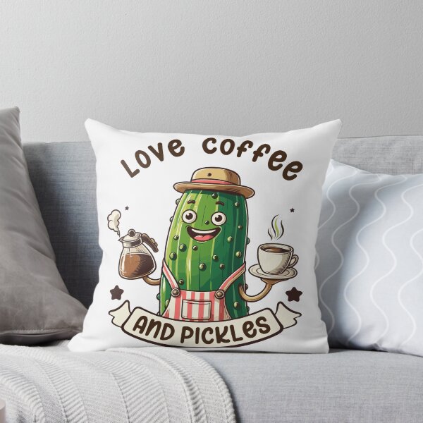 Item preview, Pickle Barista Love Coffee And Pickles Retro designed and sold by CosyTeal.