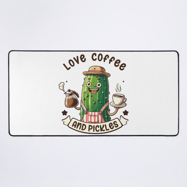 Item preview, Pickle Barista Love Coffee And Pickles Retro designed and sold by CosyTeal.