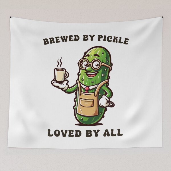 Item preview, Pickle Barista Loved By All Retro designed and sold by CosyTeal.