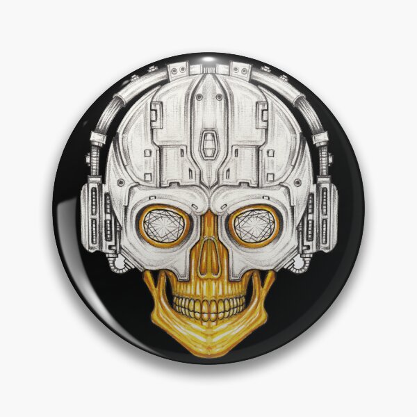 Item preview, Skull headphones cyberpunk futuristic. designed and sold by Jiwsurreal.