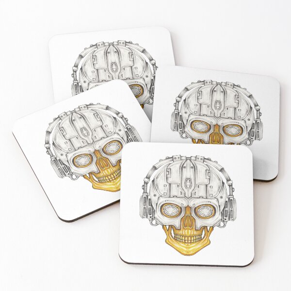 Item preview, Skull headphones cyberpunk futuristic. designed and sold by Jiwsurreal.