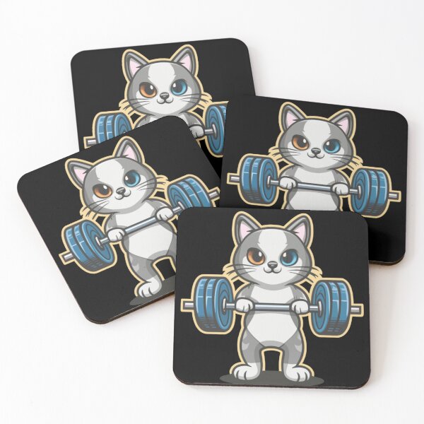 Item preview, Cat Weightlifting Happy To Be Back designed and sold by PrintWearZone.