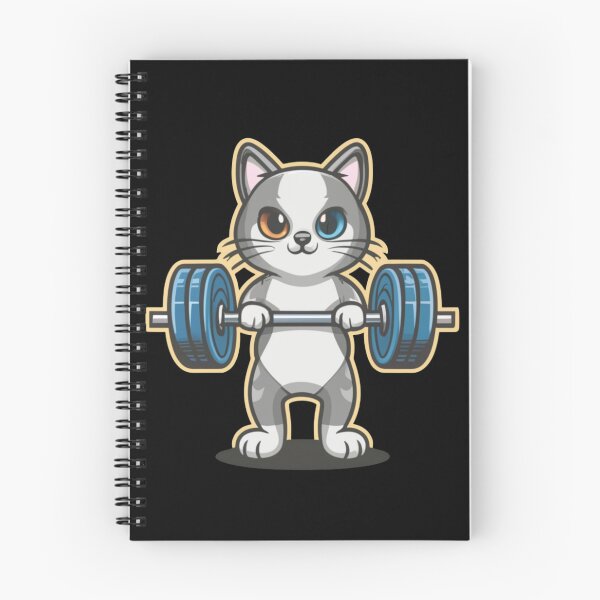 Item preview, Cat Weightlifting Happy To Be Back designed and sold by PrintWearZone.