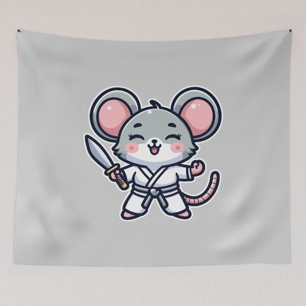 Item preview, Kawaii Cute Karate Mouse 3 | Pets and Animals for Men and Women t-shirt designed and sold by panchiTWO.