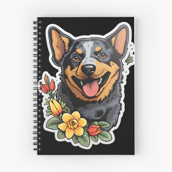 Item preview, Australian Cattle Dog in Flowers designed and sold by CUTEDOGGIEZ.