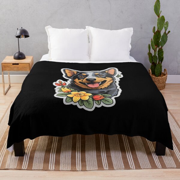 Aperçu de l'œuvre Australian Cattle Dog En Fleurs créée et vendue par CUTEDOGGIEZ.