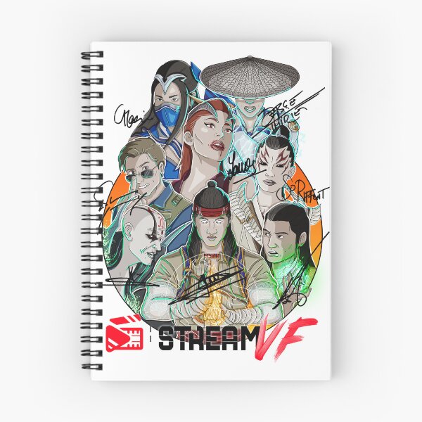 Artikelvorschau, Mortal Kombat Version Schwarze Signaturen Weißer Hintergrund StreamVF entworfen und verkauft von StreamVF.