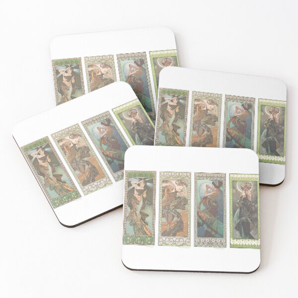Aperçu de l'œuvre La Lune et les étoiles, d'Alphonse Mucha. HAUTE DÉFINITION créée et vendue par MINDTHECHERRY.