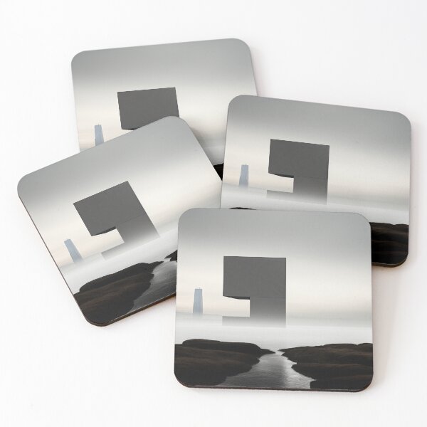 Item preview, Monolith Mirage: Abstract Seaside Solitude designed and sold by Basajaun Studio.