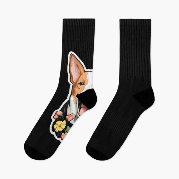 Item preview, Basenji in Flowers designed and sold by CUTEDOGGIEZ.